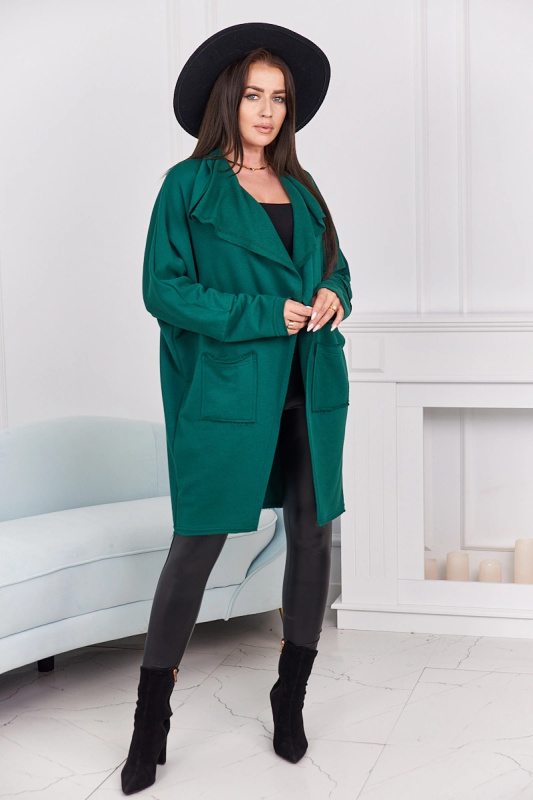Kesi Dámský kabát Deedee s kapsami Barva: Zelená, Velikost: UNI