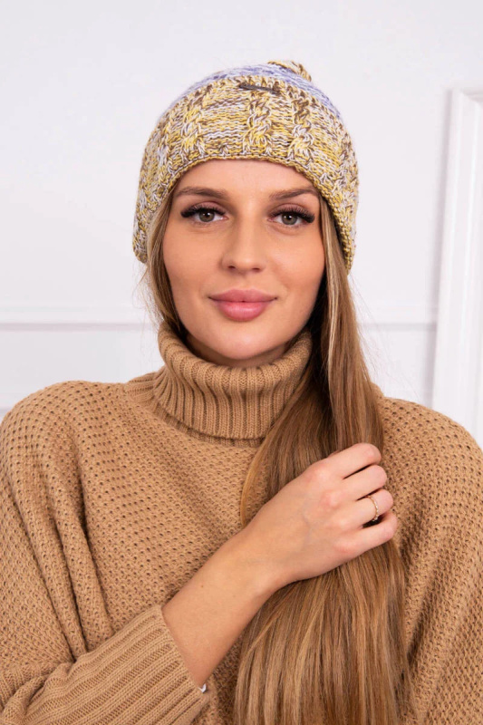 Pola fleecová čepice K267 fialová+žlutá UNI