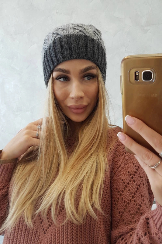 Fleecová čepice Bibiana K264 graphite+grey UNI