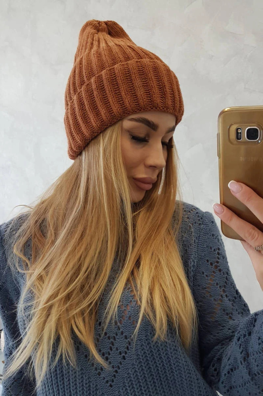 Kšiltovka Zyta s ohrnovací částí K308 camel UNI