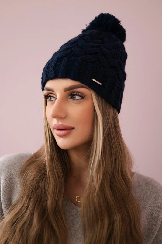 Fleecová čepice Waleria K307 navy blue UNI