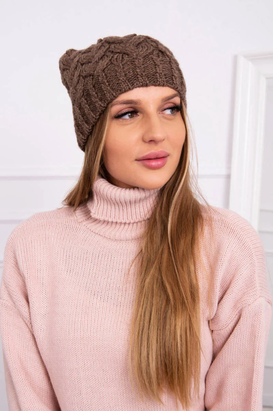 Fleecová čepice Waleria K307 cappuccino UNI