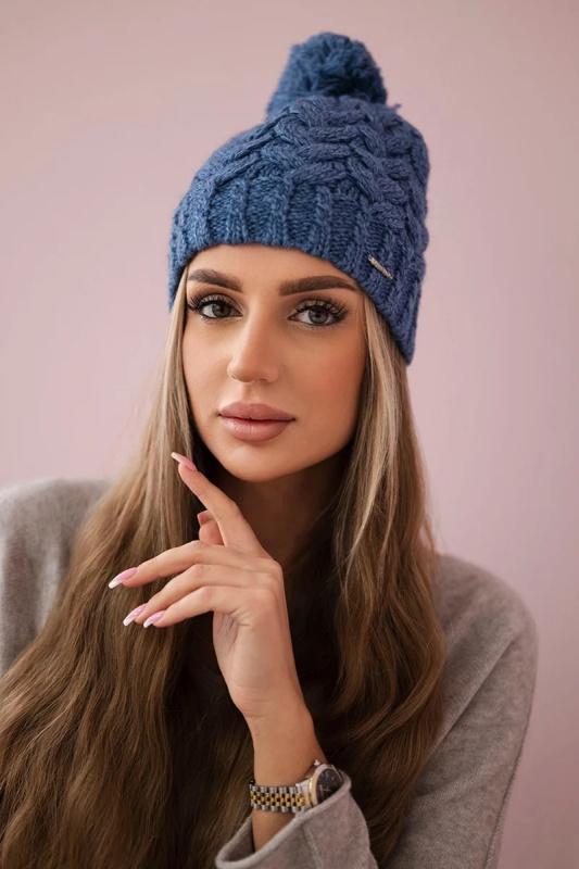 Fleecová čepice Waleria K307 denim UNI