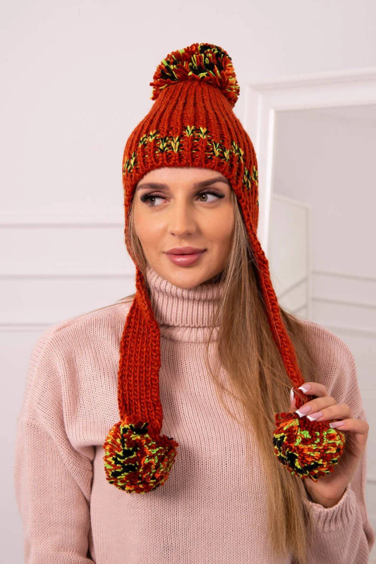Dámská klapka na uši Nadia K321 červená UNI