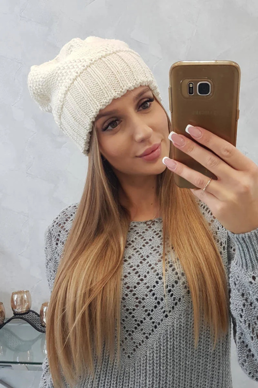 Dámská čepice Danuta K331 dark ecru UNI
