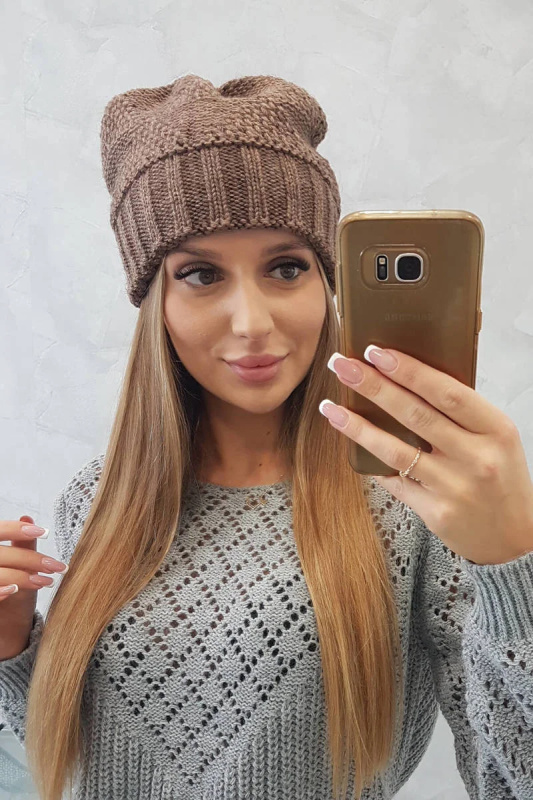 Dámská čepice Danuta K331 mocca UNI