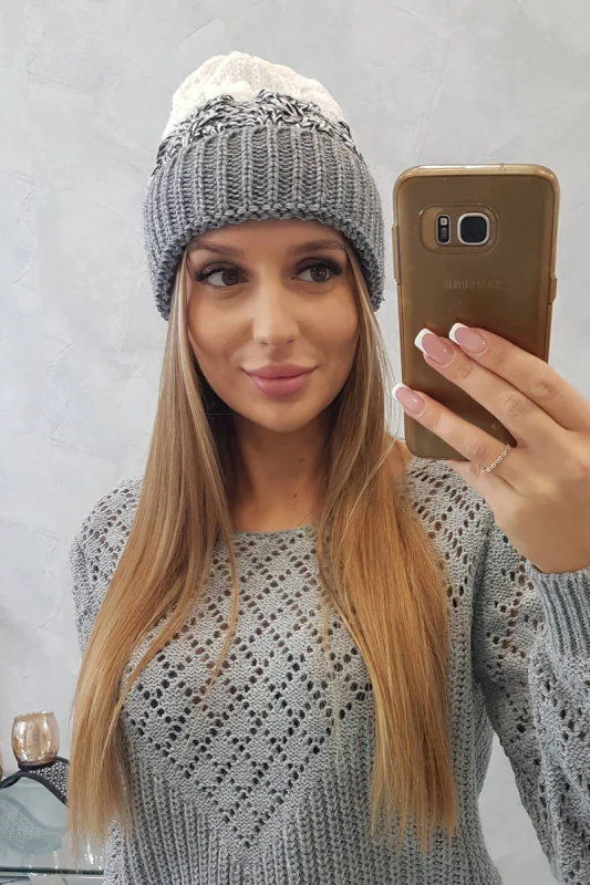 Dámská čepice Samara K346 šedá+černá UNI