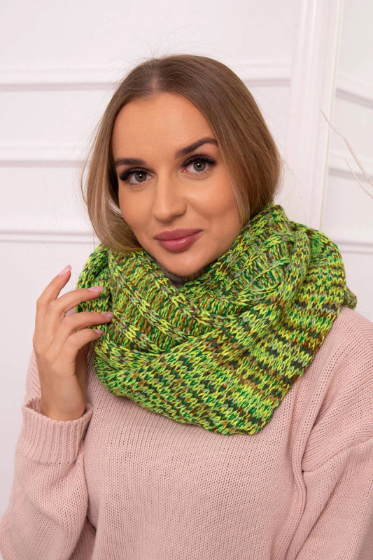 KN15 Dámská čepice s kapucí zelená neonová UNI