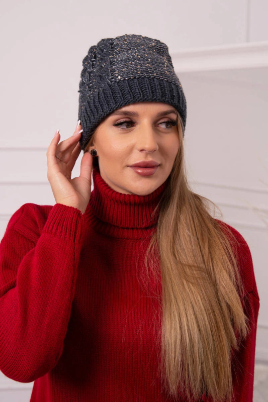 Dámská čepice Amira K359 graphite+white UNI