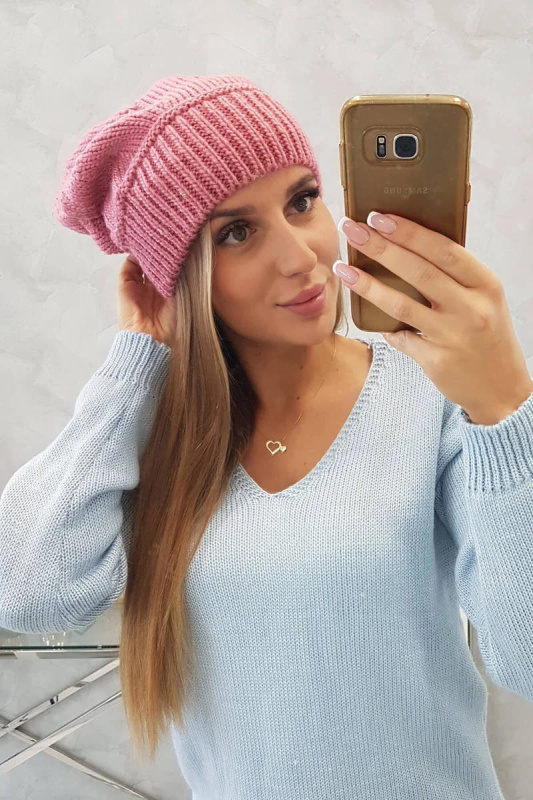 Dámská čepice Ingrid K371 tmavě růžová UNI