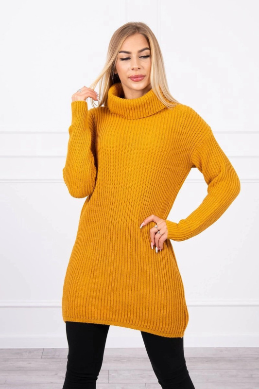 Kesi Svetr s rolákem černý Barva: Žlutá, Velikost: UNI