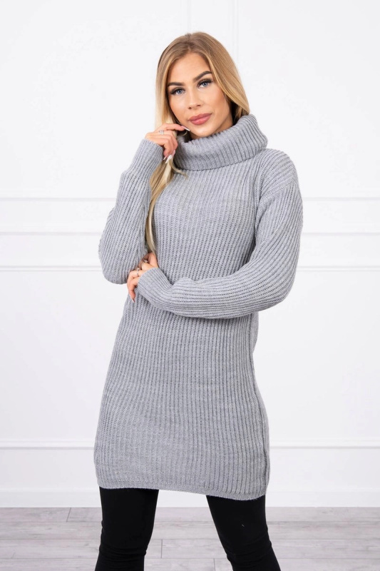 Kesi Svetr s rolákem černý Barva: Šedá, Velikost: UNI