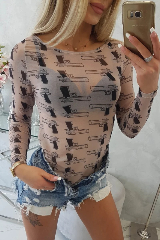 Kesi Dámské body Uma s potiskem Barva: Béžová, Velikost: UNI