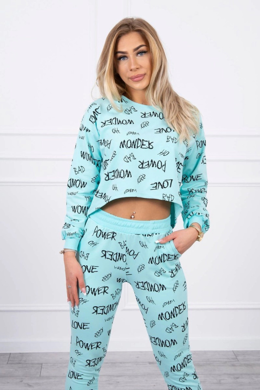 Kesi Dámská souprava 67961 - mikina + tepláky Barva: Tyrkysová, Velikost: UNI