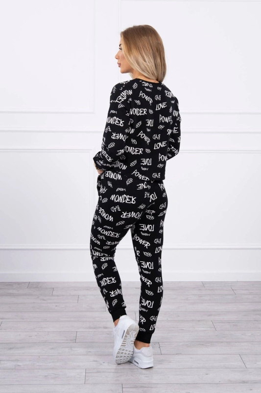 Kesi Dámská souprava 67961 - mikina + tepláky Barva: Černá, Velikost: UNI