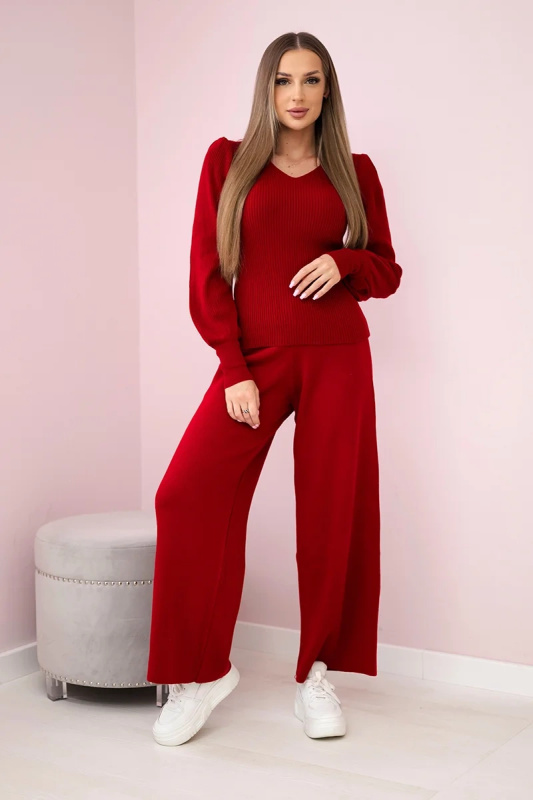 Kesi Dámská žebrovaná souprava Ezzy Barva: Červená, Velikost: UNI