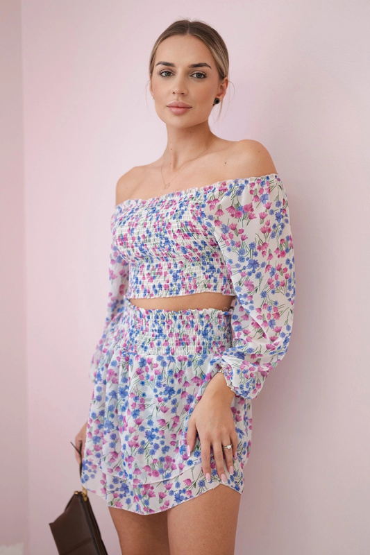 Kesi Dámská sada Amara - top + sukně Barva: Béžová, Velikost: UNI