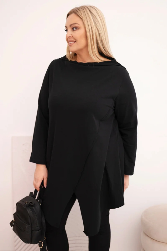 Plus Size dámská halenka s asymetrickým designem