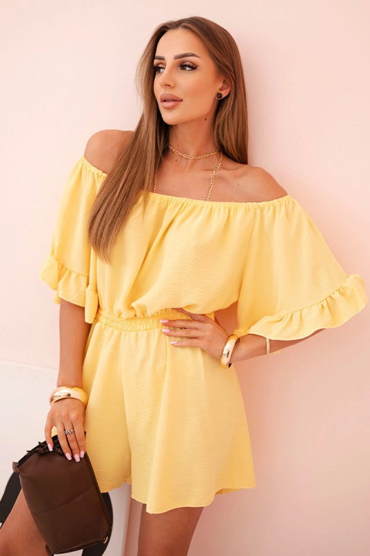 Dámský letní overal s odhalenými rameny