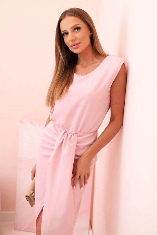 Kesi Dámská pruhovaná bavlněná šaty s V výstřihem a knoflíky tmavě mátová