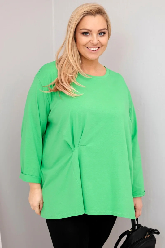 Plus size dámská halenka s dlouhými rukávy