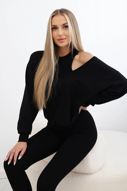 Kesi Dámská souprava Evie - mikina + top + legíny Barva: Černá, Velikost: UNI