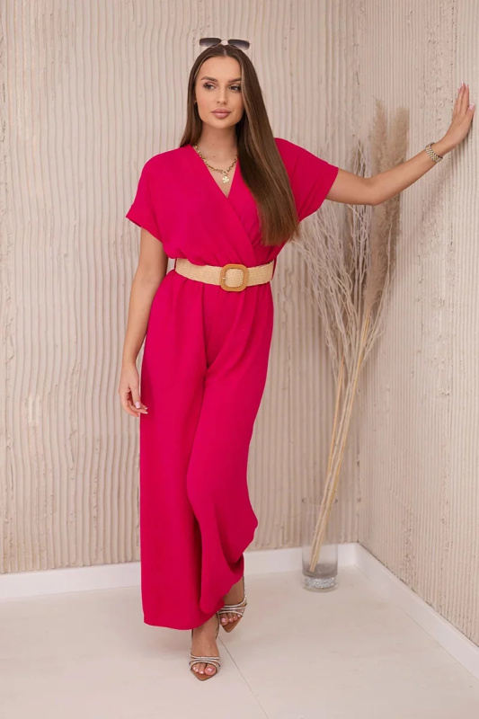 Kombinéza s ozdobným páskem  5877 fuchsie - Kesi UNI