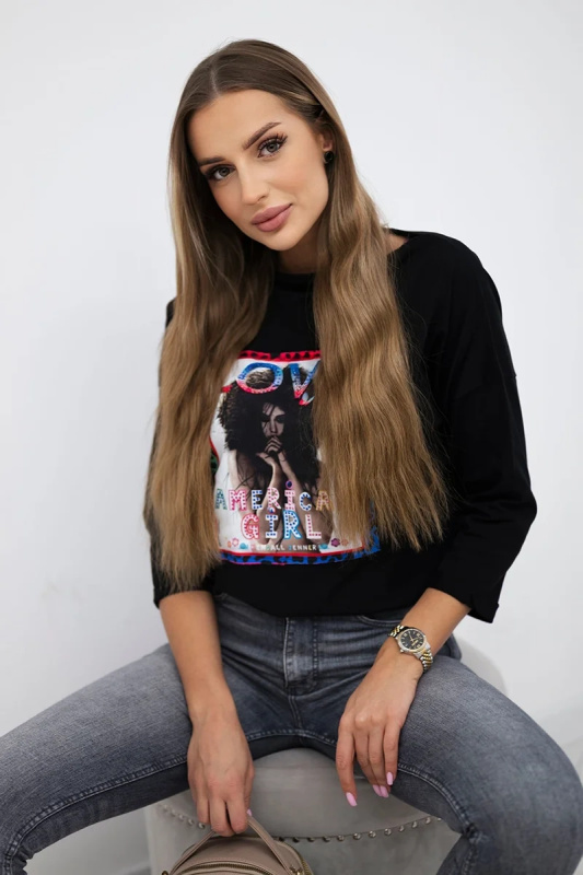 Kesi Dámské tričko LOVE Barva: Černá, Velikost: S/M