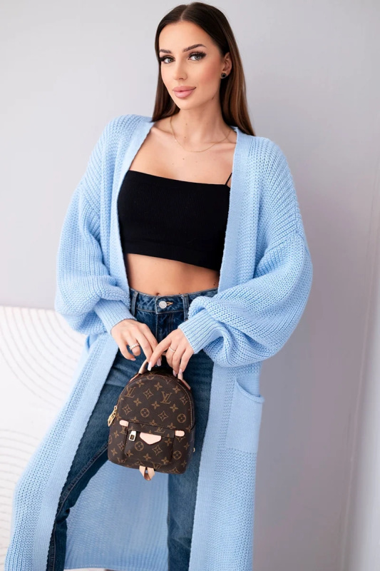 Kesi Svetr dlouhý  Isolde - kardigan Barva: Modrá, Velikost: UNI