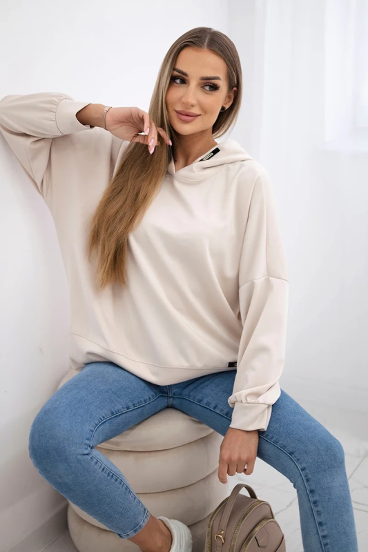 Kesi Mikina Zadie s kapucí Barva: Béžová, Velikost: UNI