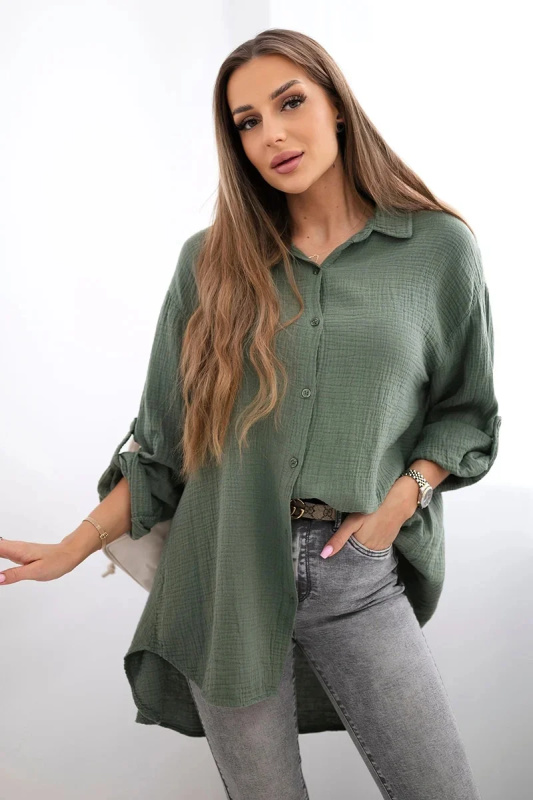 Kesi Bavlněná mušelínová košile Daisy Barva: Zelená, Velikost: UNI