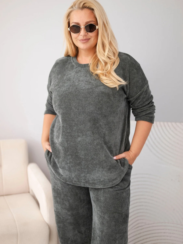 Kesi Dámský komplet Plus Size ART6304 Barva: Zelená, Velikost: UNI