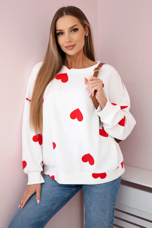 Kesi Mikina Hearts s potiskem Barva: Červená, Velikost: UNI
