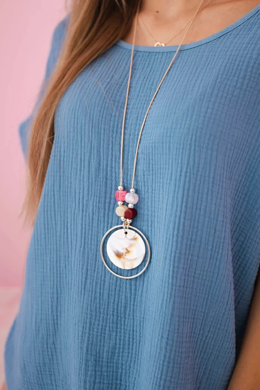 Kesi Mušelínová halenka Cassidy s náhrdelníkem Barva: Modrá, Velikost: UNI