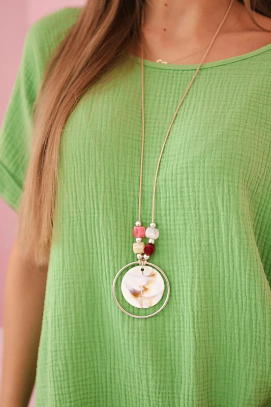 Kesi Mušelínová halenka Cassidy s náhrdelníkem Barva: Zelená, Velikost: UNI