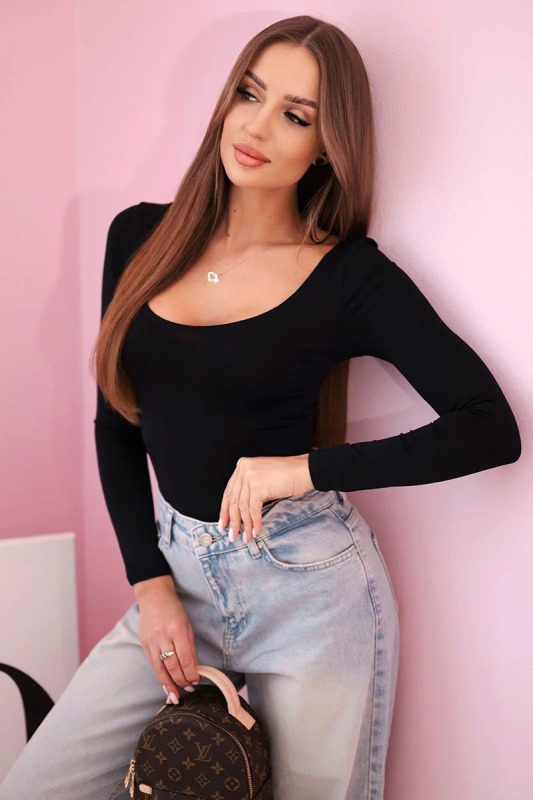 Kesi Dámské body Vixen s hlubokým výstřihem Barva: Černá, Velikost: UNI