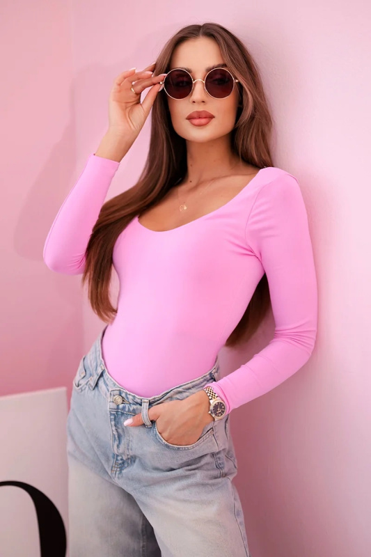 Kesi Dámské body Vixen s hlubokým výstřihem Barva: Růžová, Velikost: UNI