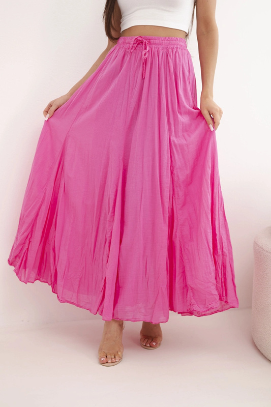 Kesi dámská maxi sukně s elastickým pasem camel