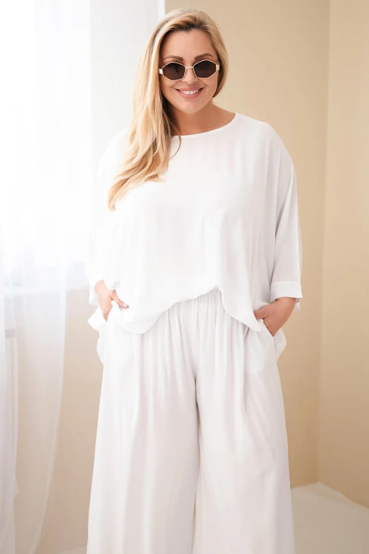 Kesi Dámský komplet Plus Size ART25087 Barva: Bílá, Velikost: UNI