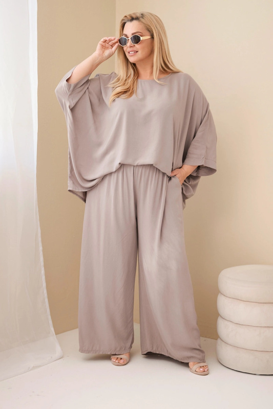 Plus size sada s květinovým vzorem Kesi