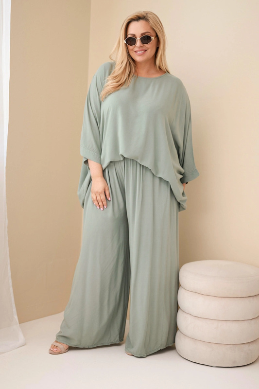 Kesi Plus Size souprava: halenka a kalhoty