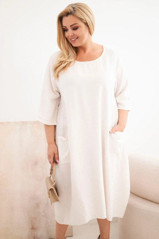 Kesi plus size šaty s kapsami