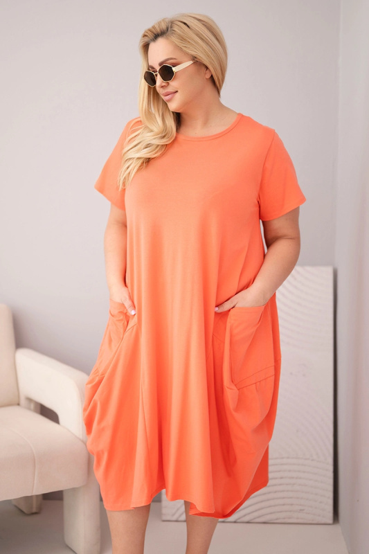 Kesi Włoski dámské plus-size šaty s kapsami