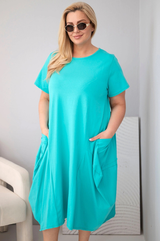 Kesi Włoski dámské plus size šaty s kapsami