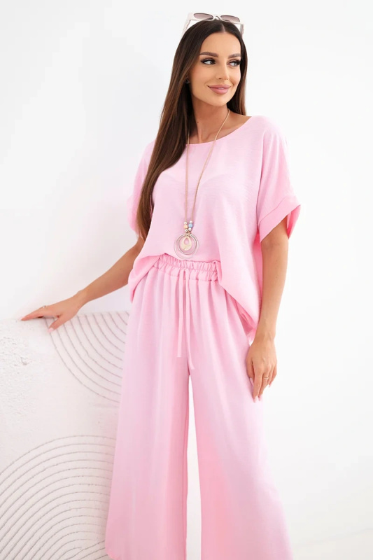 Kesi Włoski dámská viskózová souprava candy pink