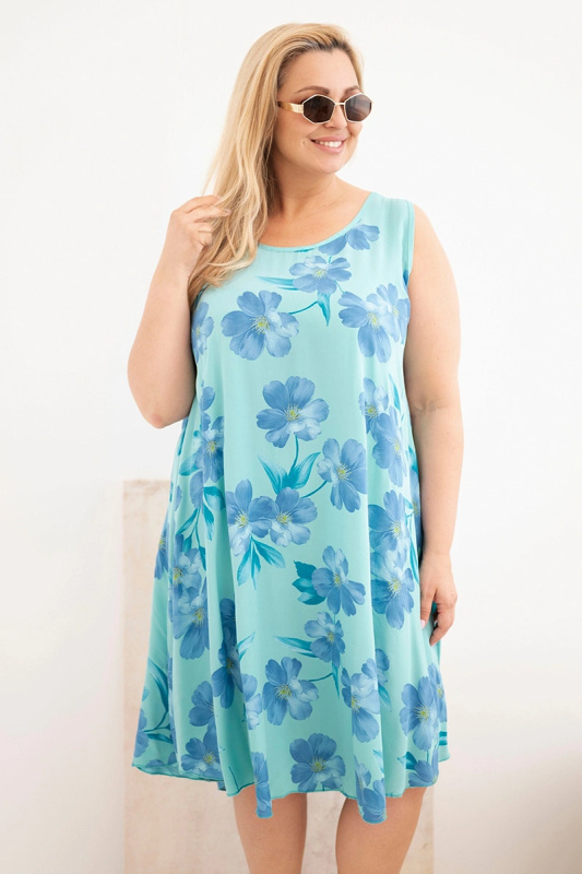 Kesi Włoski plus size šaty s květinovým vzorem