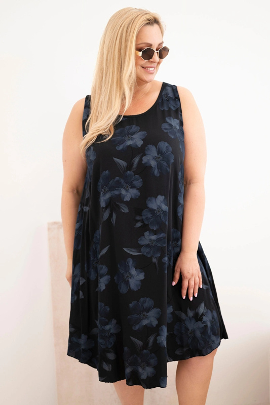Kesi květinové plus size šaty s ramínky