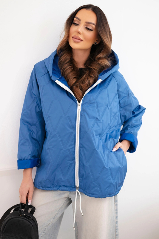 Kesi dámská jarní prošívaná bunda s kapucí