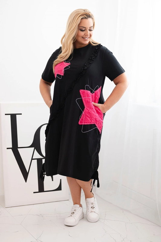 Kesi Šaty Plus Size 1990 s potiskem Barva: Růžová, Velikost: UNI