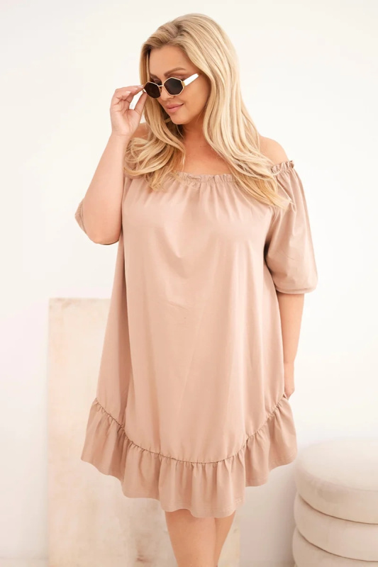 Kesi Dámské šaty Plus Size 5093 Barva: Fialová, Velikost: 4XL/5XL